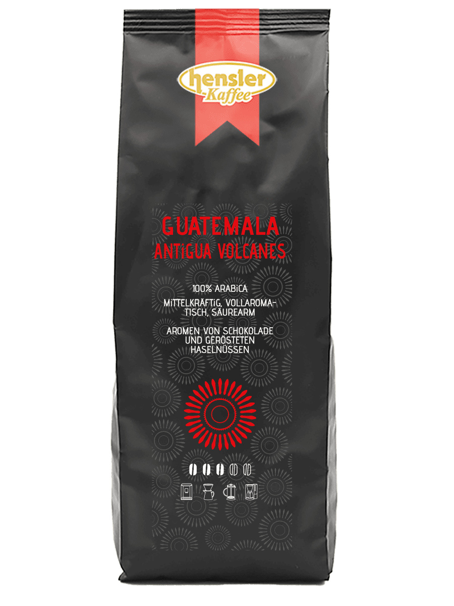 Hensler Sortenreiner Kaffee Guatemala Antigua Volcanes