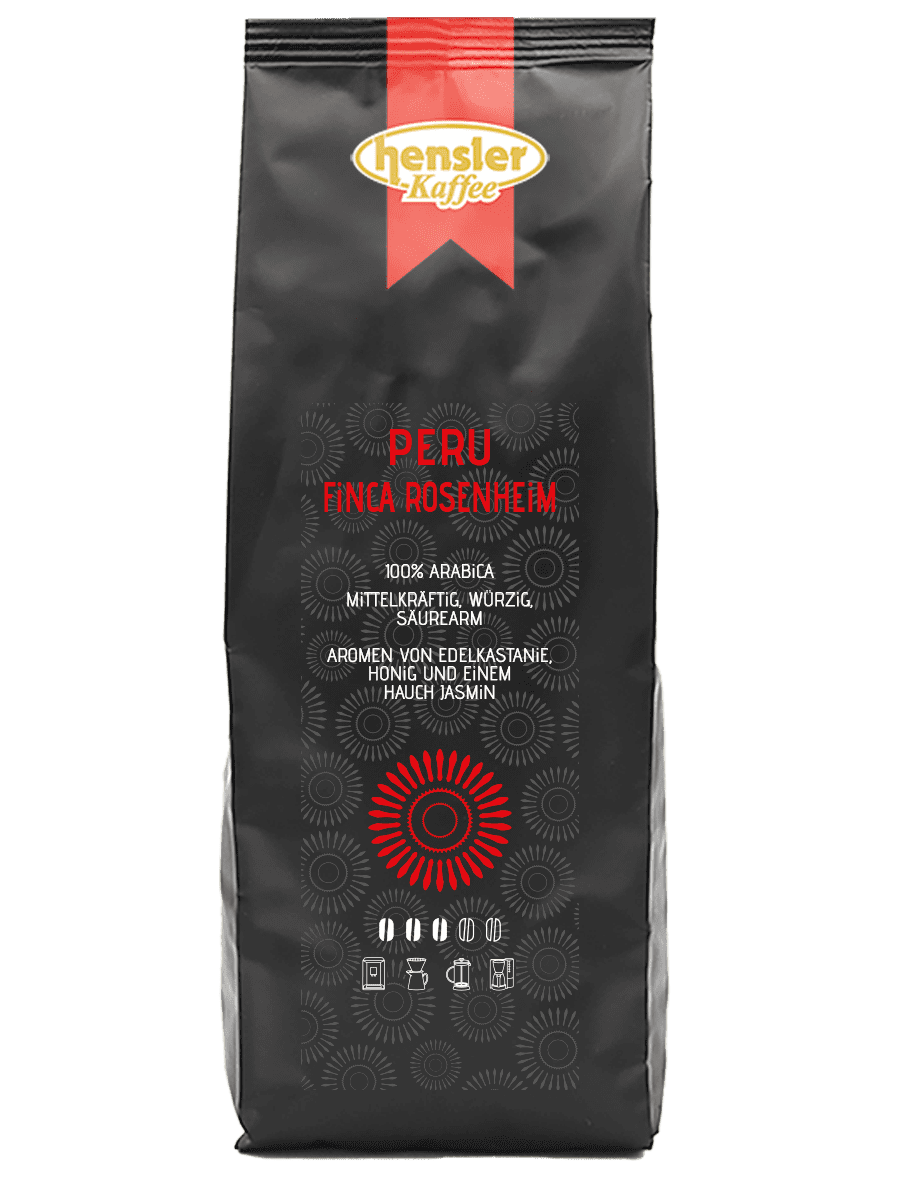Hensler Sortenreiner Kaffee Peru Finca Rosenheim