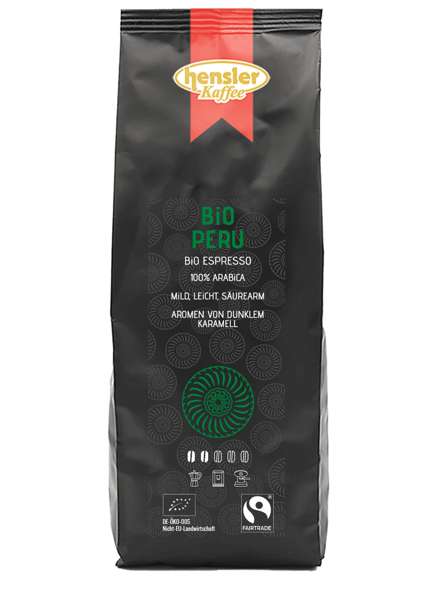 Hensler Kaffee Bio und Fairtrade Espresso aus Peru