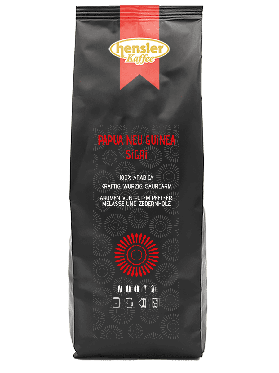 Hensler Sortenreiner Kaffee Papua Neu Guinea Sigri